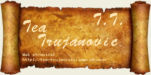 Tea Trujanović vizit kartica